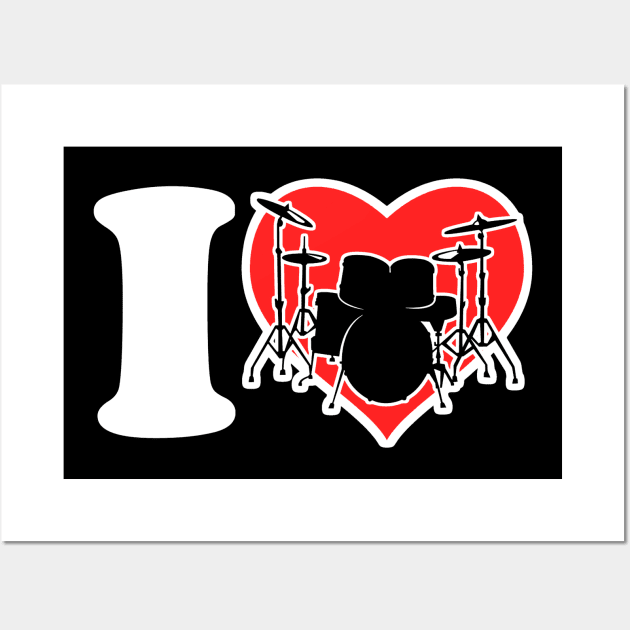 I Love Drums Wall Art by Issho Ni